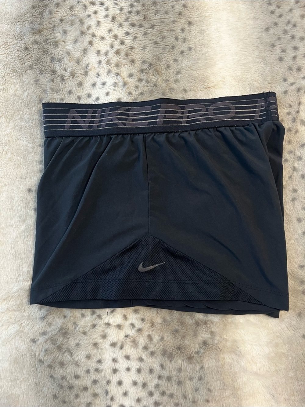 Nike Black Dri-FIT Athletic Skort with Branded Waistband